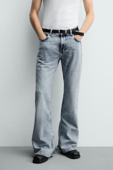 Zara FLARE FIT JEANS - Light blue