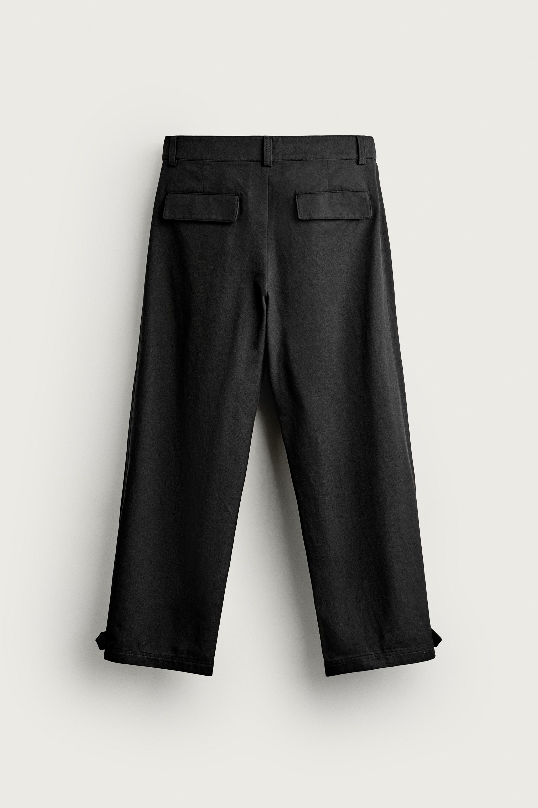 Мужские брюки Zara BALLOON FIT PANTS WITH TABS — фото 8