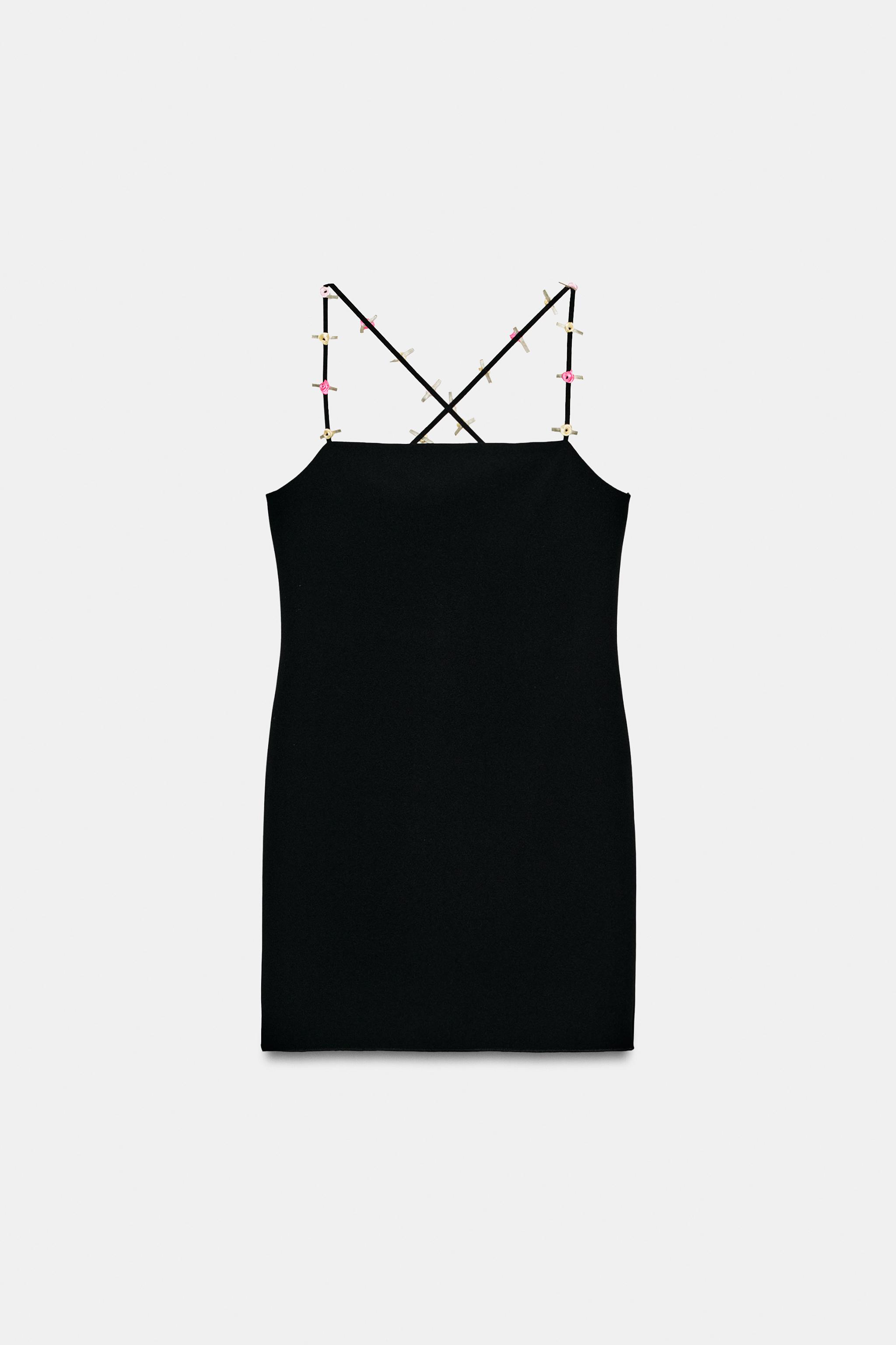 STRETCH FLORAL STRAP DRESS