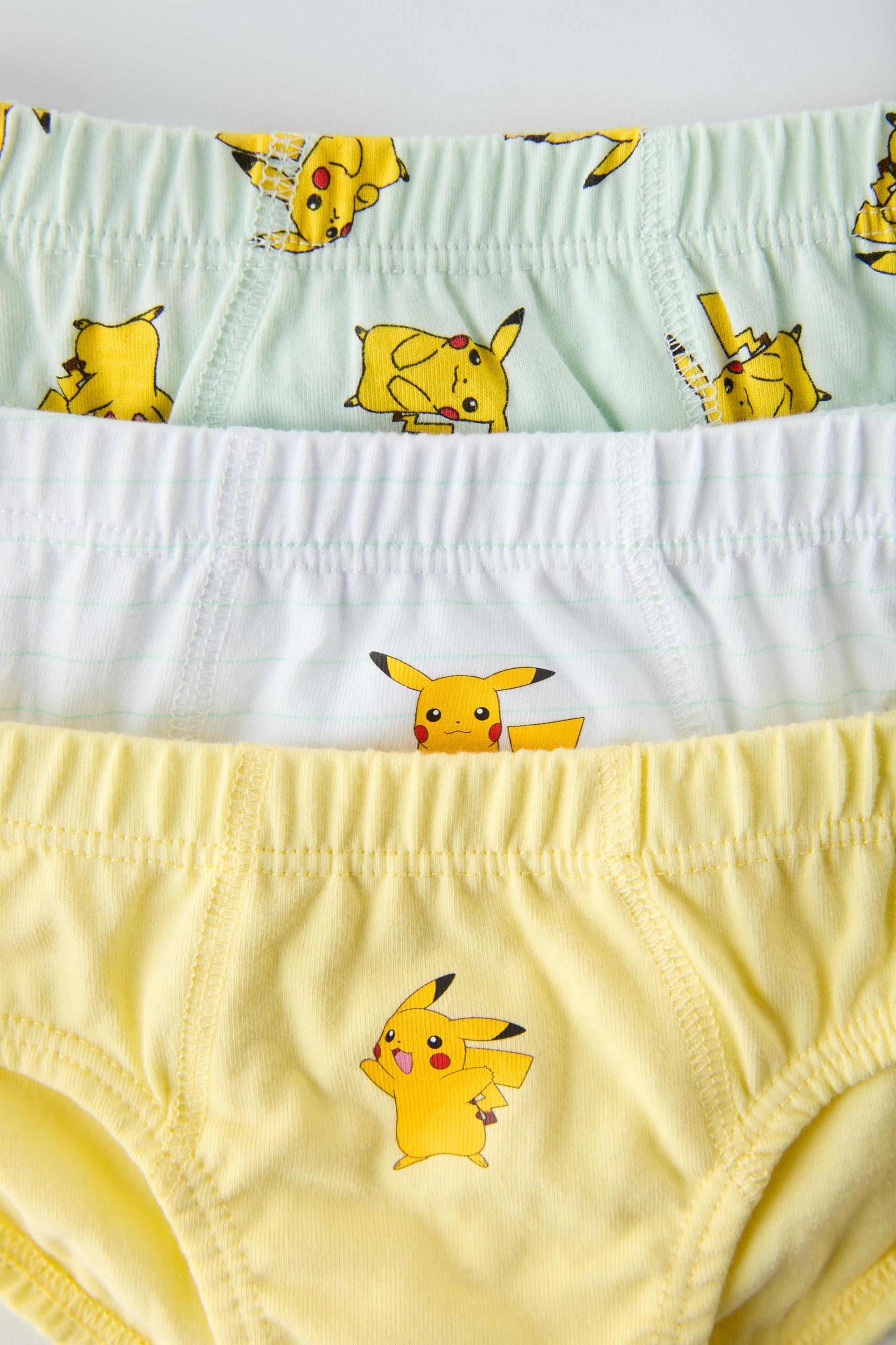 Pokemon Boys Pikachu 3-Pack Athletic Stretch Underwear Boxer