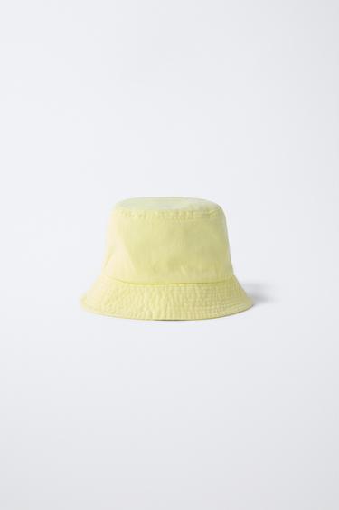 GORRO BOB EFECTO LAVADO - Amarillo de Zara