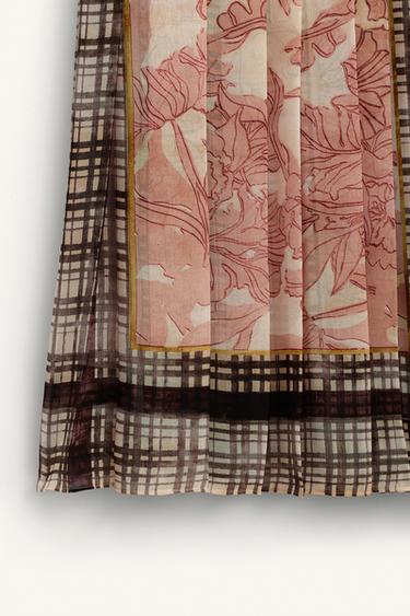 LIMITED EDITION SCARF PLEATED SKIRT - Printed by Zara - Image 7
