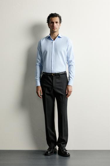 COTTON REGULAR FIT SHIRT - Sky blue by Zara - Image 0