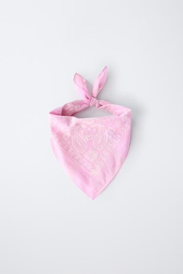 ECKIGES BANDANA MIT PRINT - Rosa von Zara - Bild 0