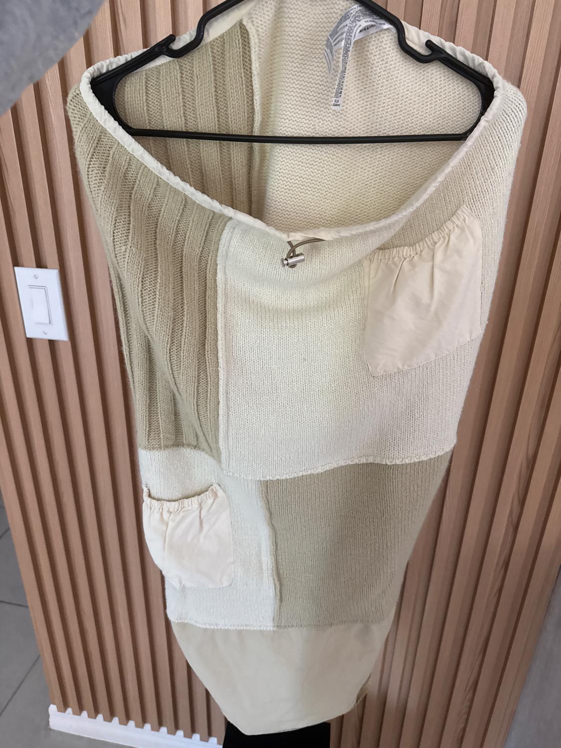 WRINKLE EFFECT FINE KNIT SWEATER