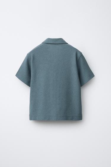 CHEMISE BOWLING RUSTIQUE - Bleu / Vert de Zara - Image 1