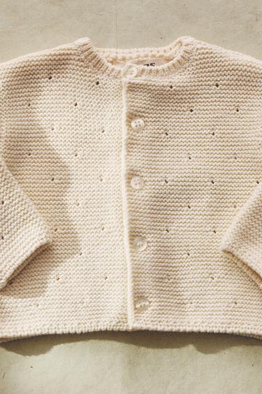 VESTE TRICOT ENFANT - Beige clair de Zara - Image 5