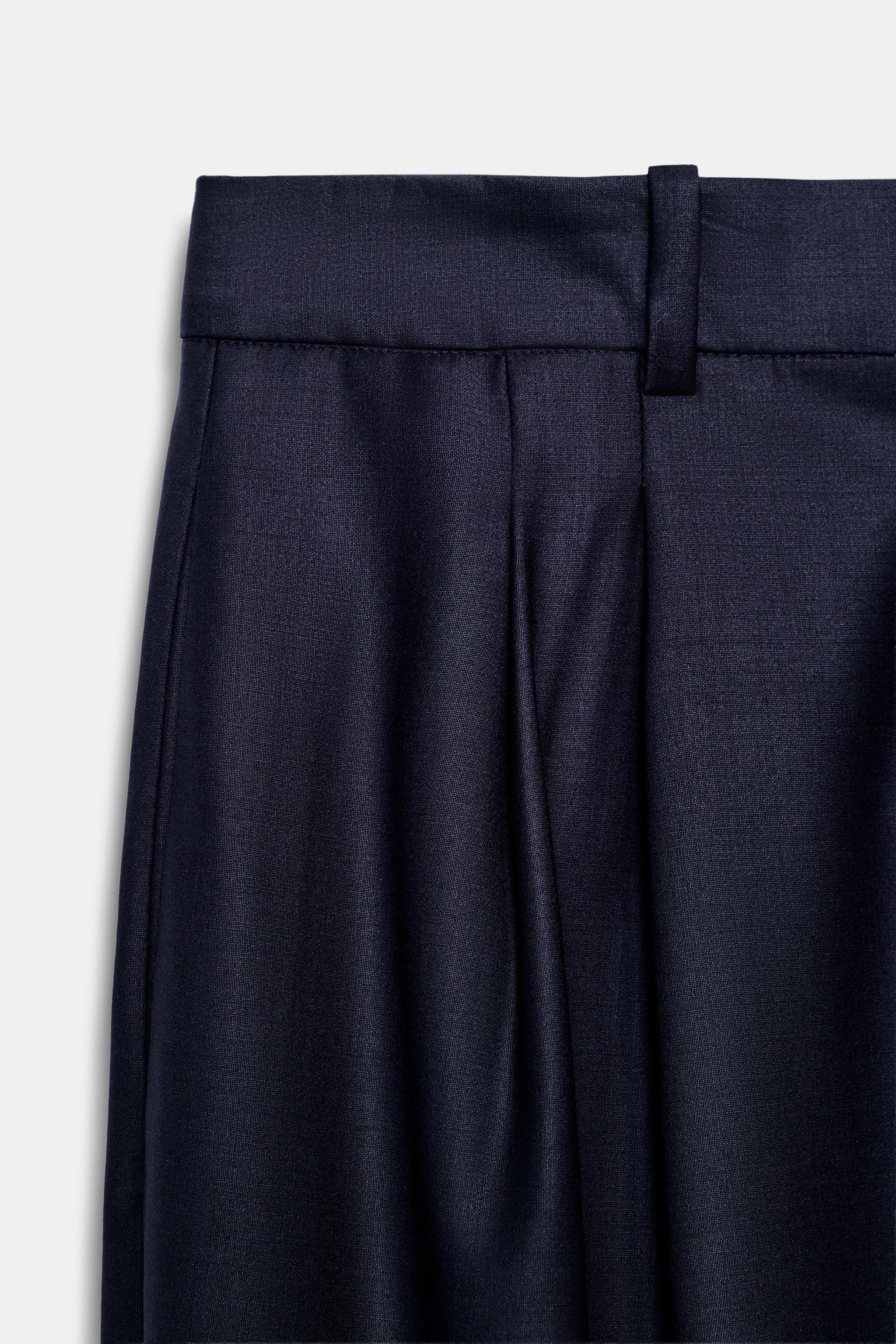 ZW COLLECTION WOOL-BLEND DARTED PANTS