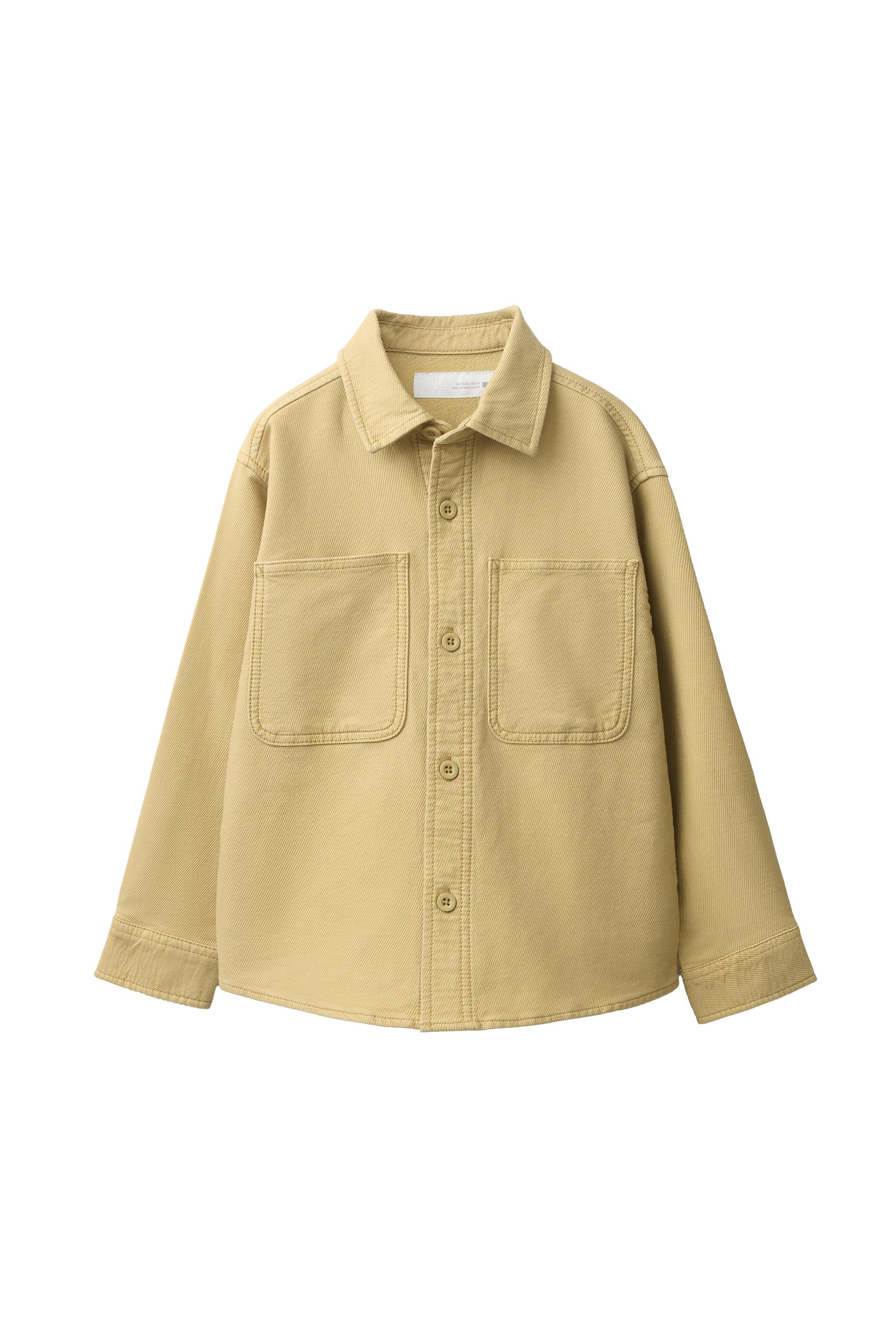 コンフォート ポケット シャツジャケット - マスタード | ZARA Japan