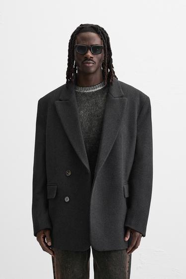 SHORT COAT - Anthracite Grey by Zara - Image 1