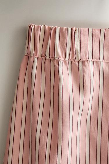 PANTALON RAYÉ - Rose de Zara - Image 1