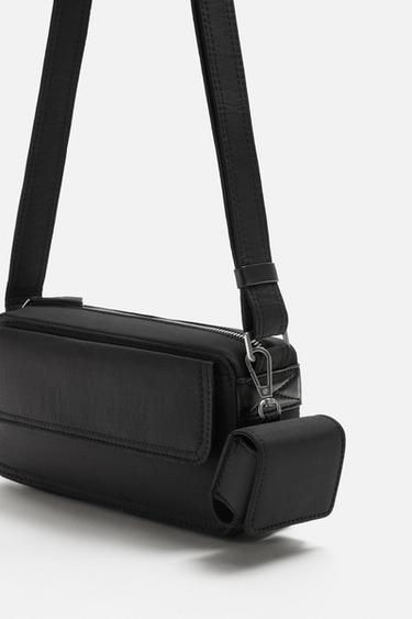 NYLON CROSSBODY BAG - Black by Zara - Image 4