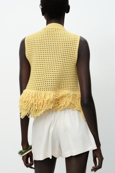 MINI BOX PLEAT SKORT - Light beige by Zara - Image 4
