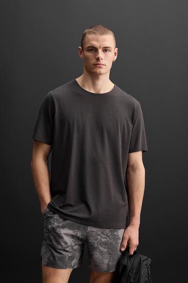 TEXTURED TRAINING T-SHIRT - Anthracite grey by Zara