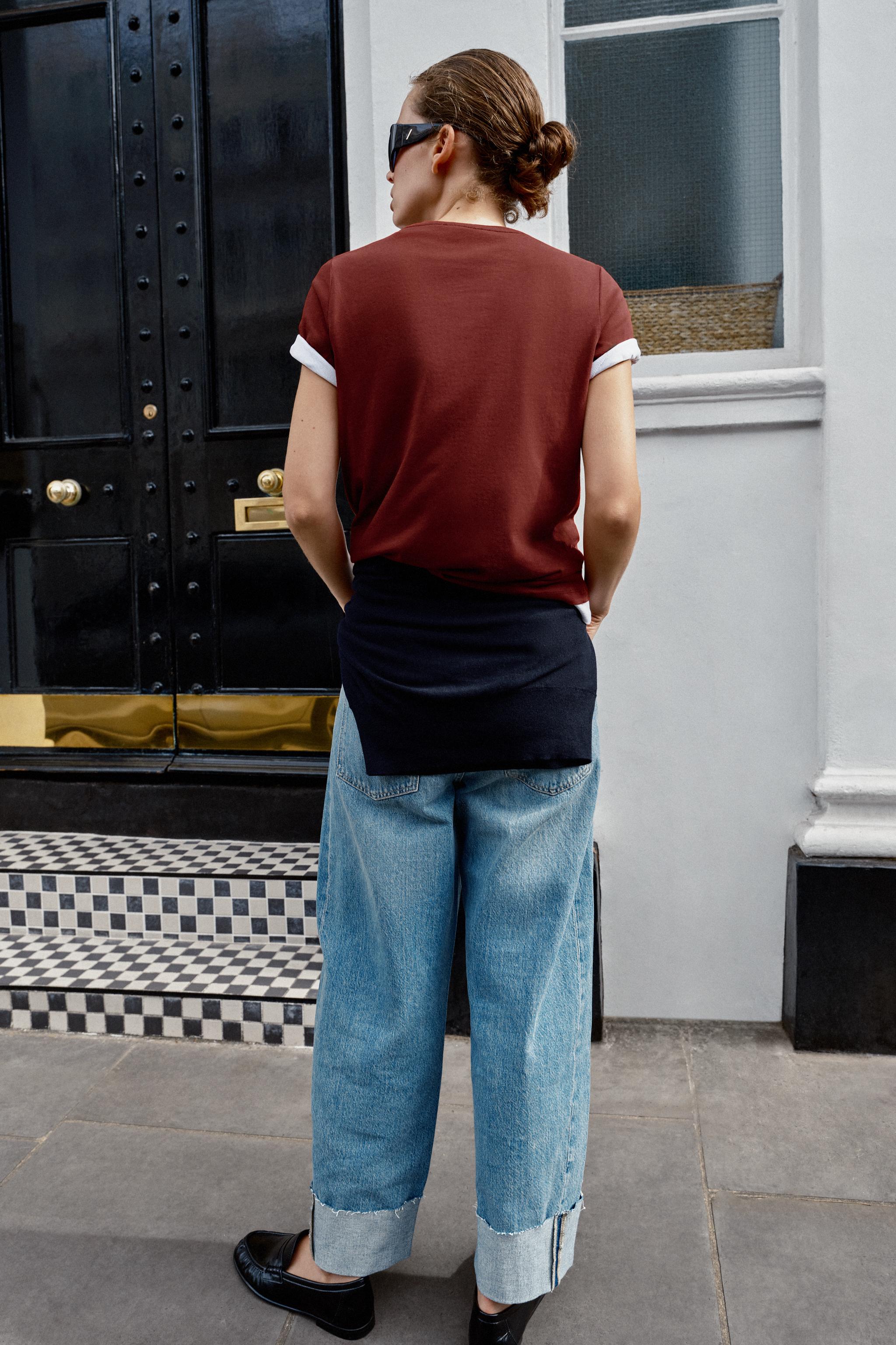 Женские футболки Zara SHORT SLEEVE T-SHIRT — фото 4