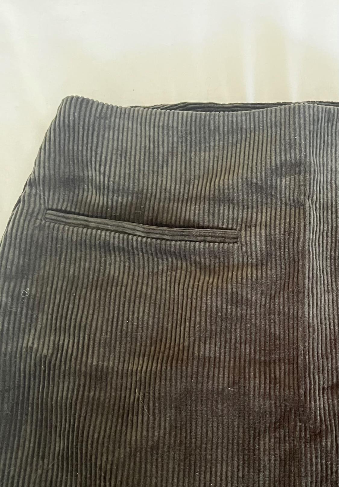 CORDUROY KHAKI GREEN MINI SKIRT - Image 6