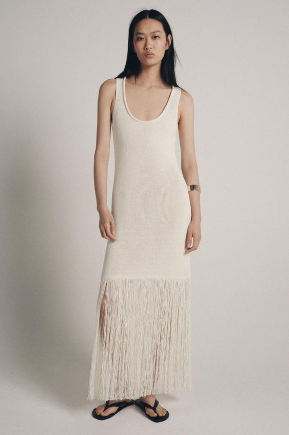 FRINGED KNIT DRESS from Zara - $79.90