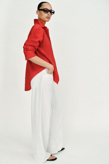 JEANS Z1975 LOOSE WIDE LEG TAILLE NORMALE - Blanc de Zara - Image 3