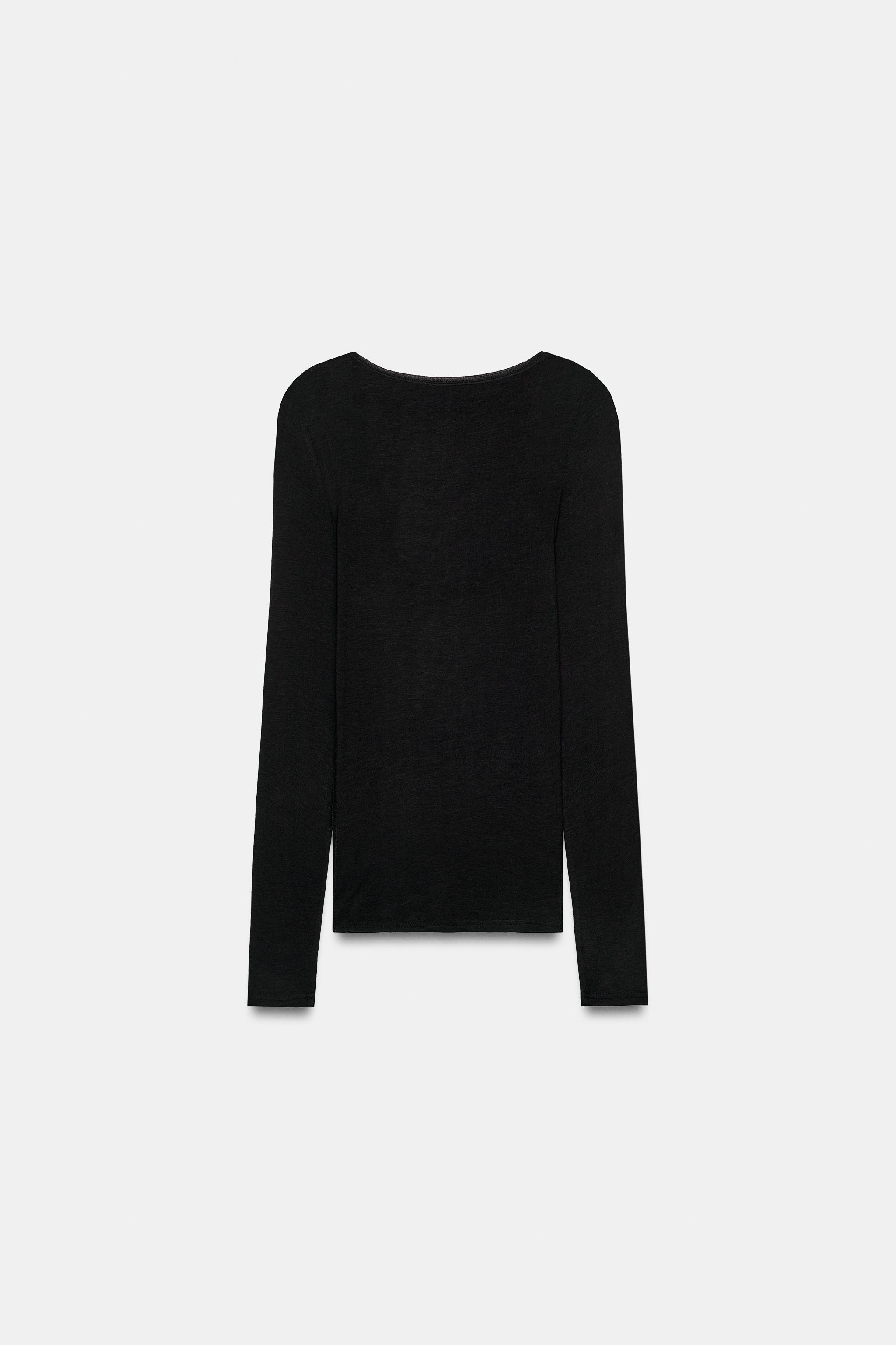 LONG SLEEVE V-NECK T-SHIRT