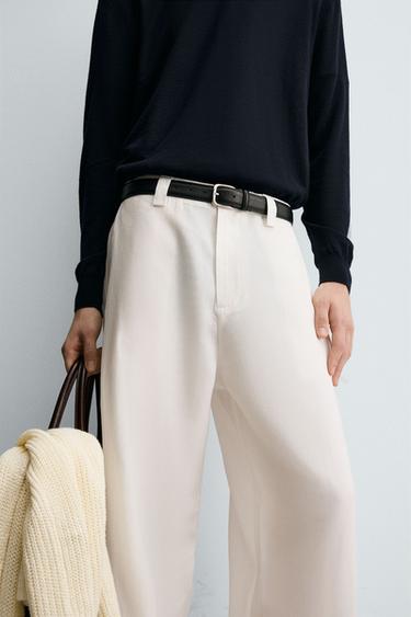 FLOWING TROUSERS WITH SIDE PLEATS - White by Zara - Image 5