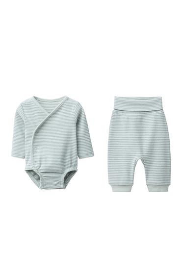 CONJUNTO BODY Y PANTALÓN SAORUEL RAYAS - Verdoso de Zara