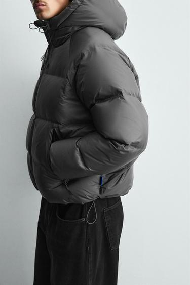 VESTE REMBOURRÉE 100% PLUMES DÉPERLANTE - vert kaki de Zara - Image 6