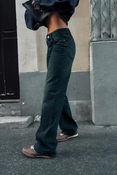 TRF WIDE-LEG MID-WAIST JEANS - Midnight blue by Zara - Image 0
