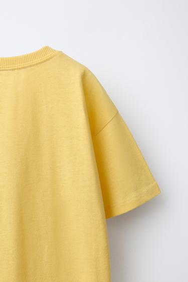 EMBOSSED ANIMAL T-SHIRT - Mid-yellow by Zara - Image 3