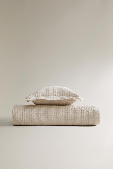 CHILDREN'S CHECK BEDSPREAD - Stone by Zara
