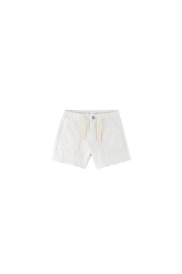 FLOWING DENIM BERMUDA SHORTS