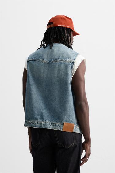 WASHED DENIM WAISTCOAT - Mid-blue by Zara - Image 2