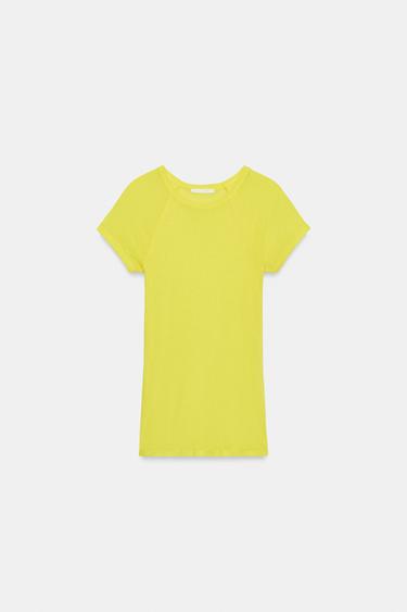 SUPIMA® SHORT SLEEVE T-SHIRT - Yellow by Zara - Image 1