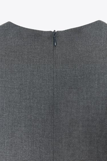 SHORT DRESS WITH TIE BELT - Charcoal by Zara - Image 6