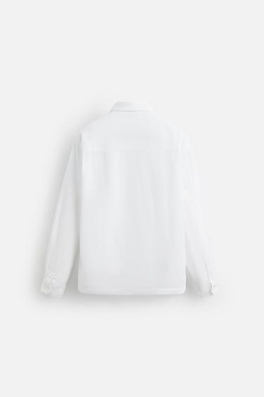 CHEMISE POLO LIN ET COTON - Blanc de Zara - Image 8