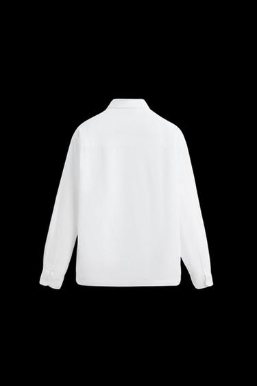POLO-HEMD AUS LEINEN UND BAUMWOLLE - Weiß von Zara