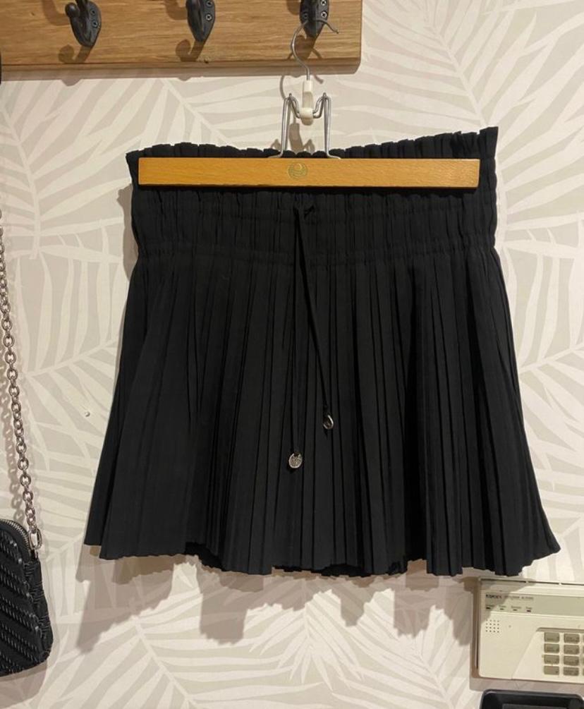 SHIRRED MINI SKIRT