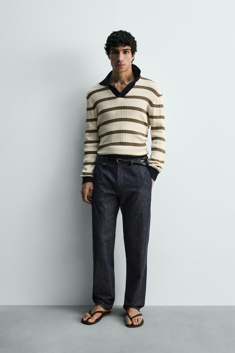 ZARA LIGHTWEIGHT REGULAR FIT TROUSERS