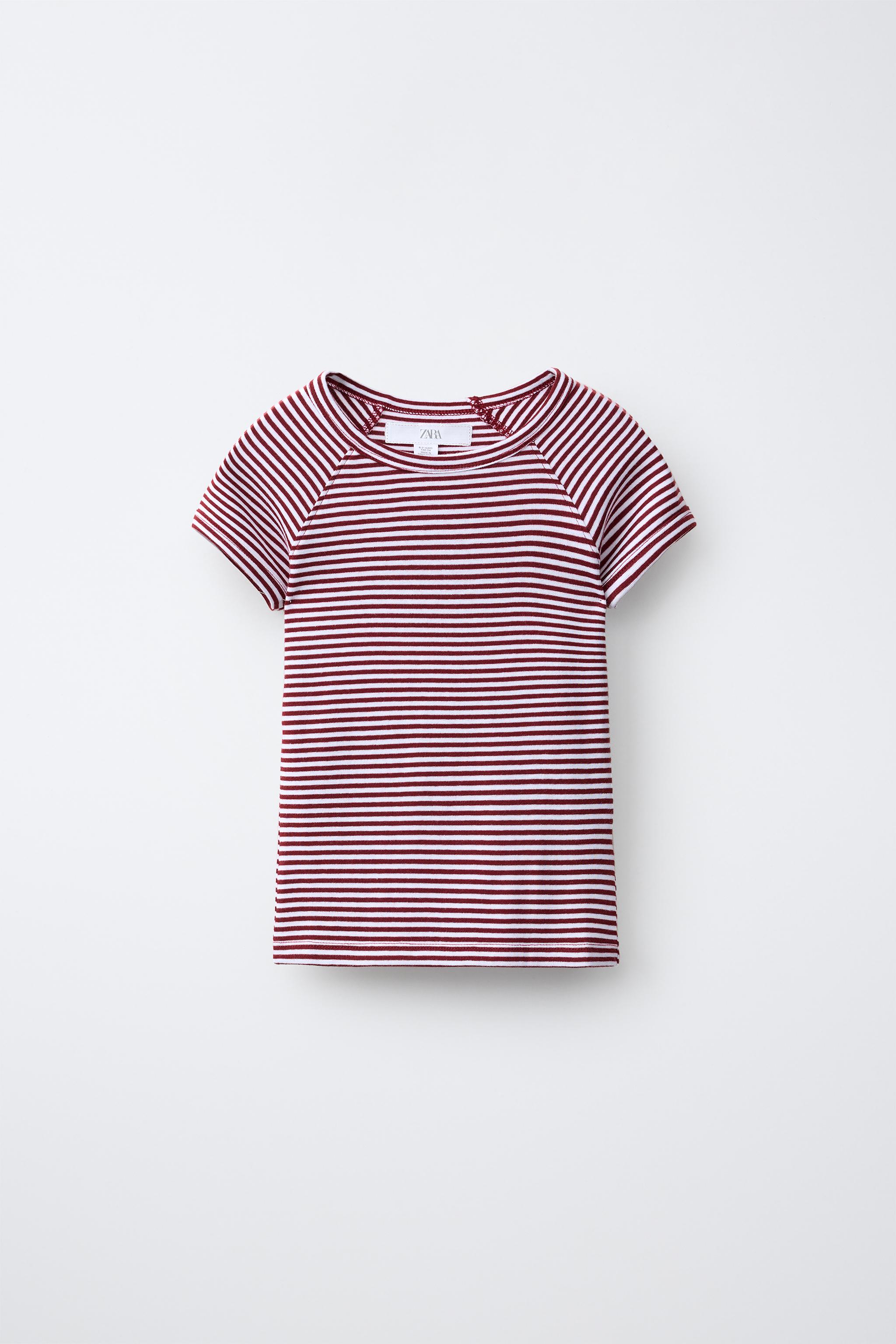 COTTON-MODAL STRIPED T-SHIRT — Striped
