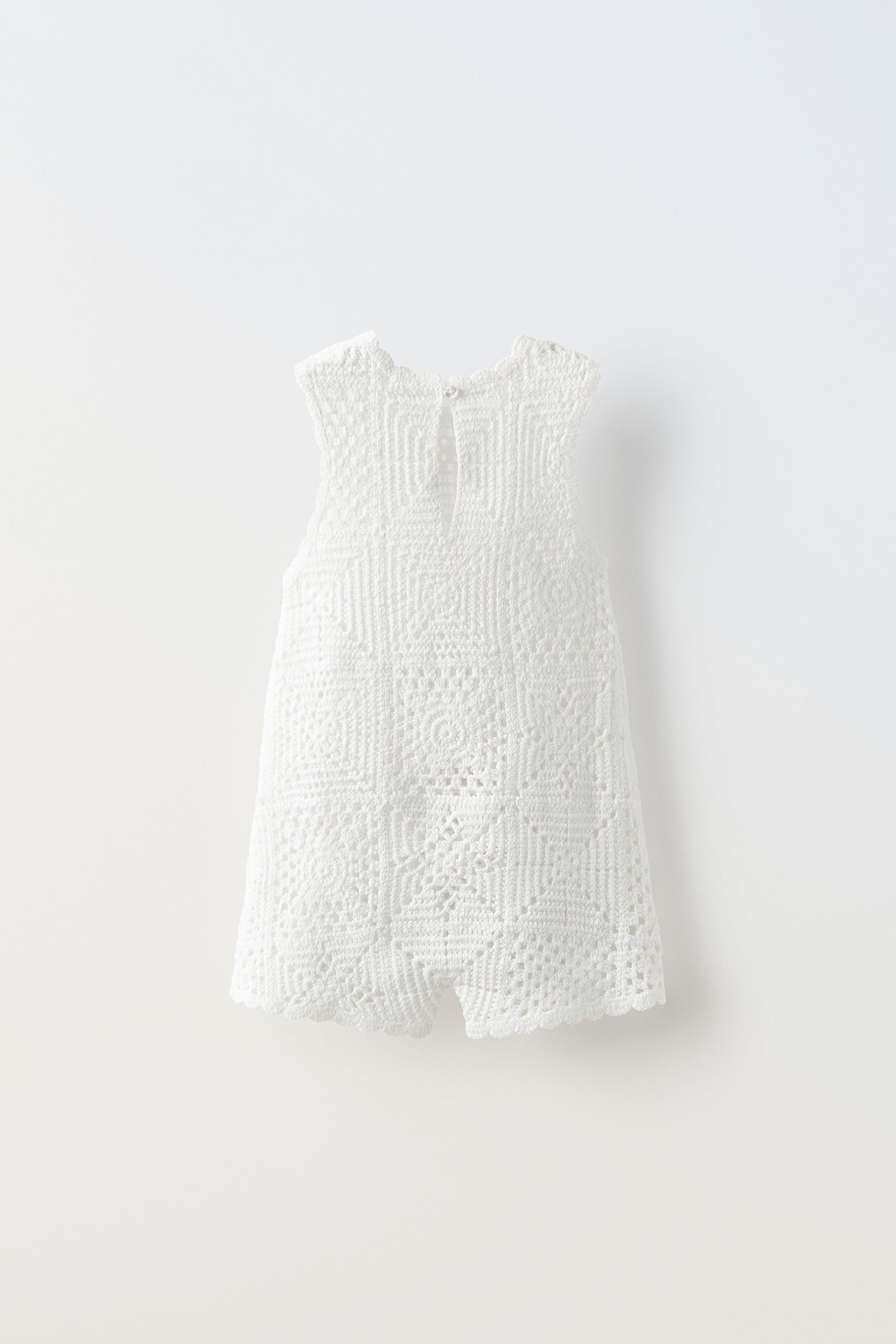 Zara baby high quality girl crochet knit jumpsuit 2-3 years