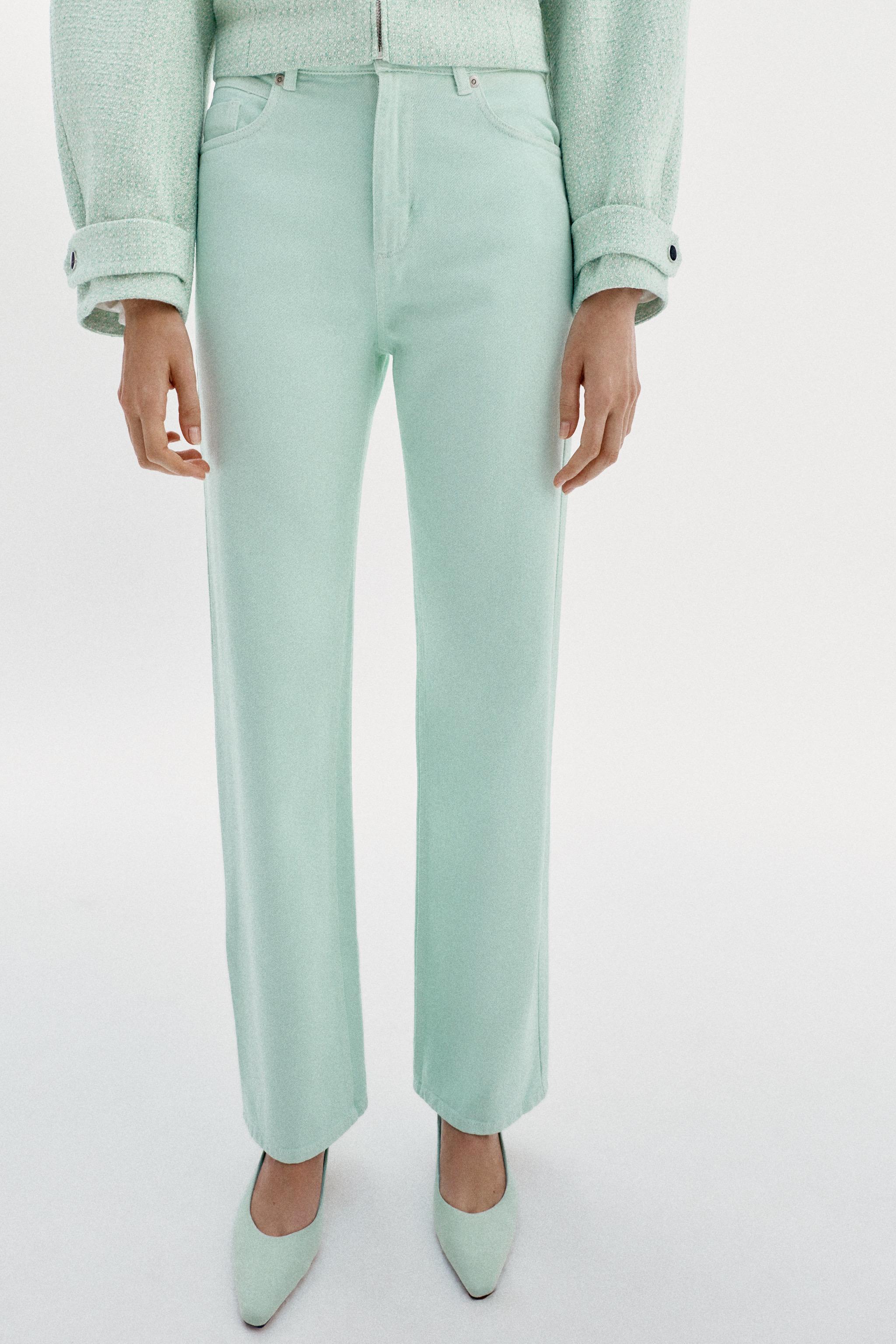 Z1975 HIGH RISE REGULAR LONG LENGTH JEANS - Light mint green