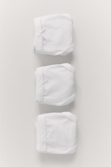 AGES 6-14 / THREE-PACK OF PLAIN BRIEFS - White by Zara