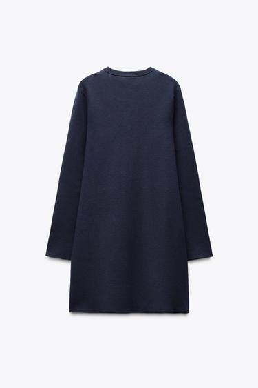 PLAIN KNIT MINI DRESS - Navy blue by Zara - Image 5