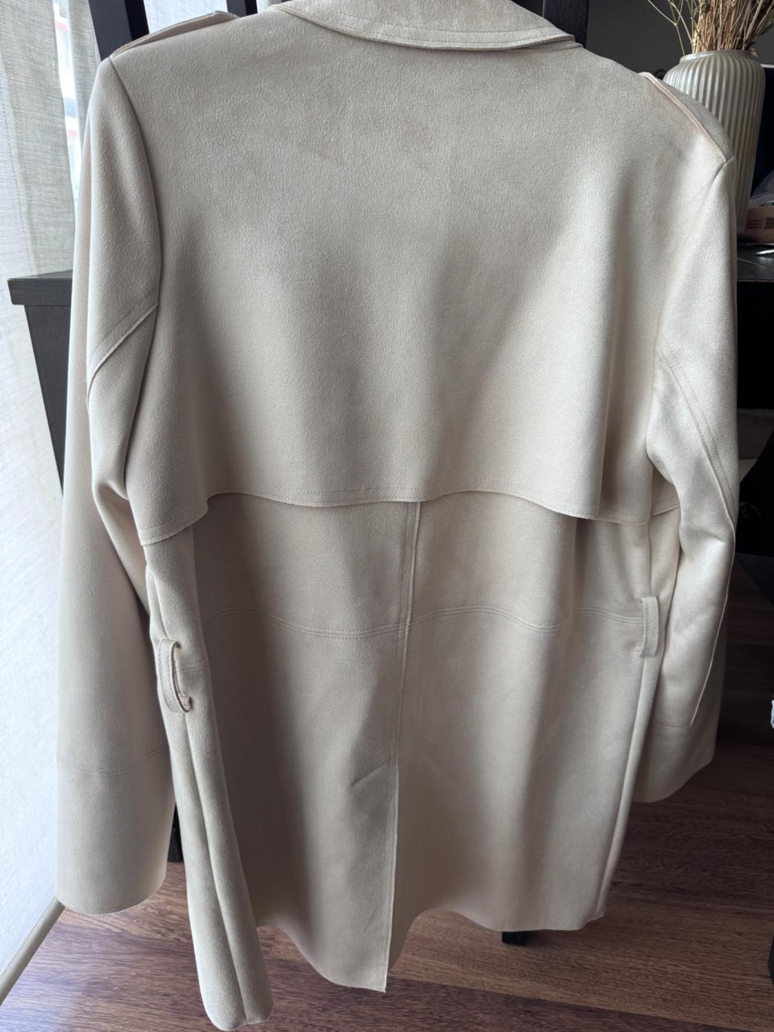 FAUX SUEDE TRENCH COAT - Image 2