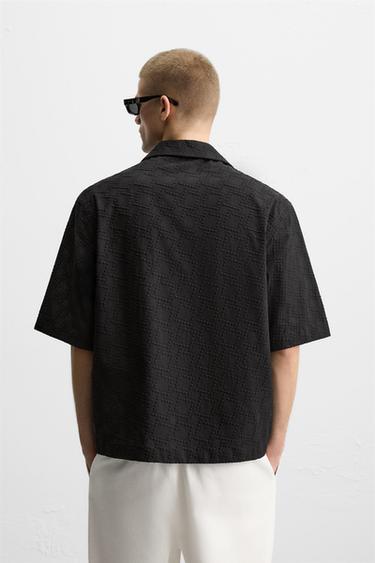 GEOMETRIC EMBROIDERY SHIRT - Black by Zara - Image 2