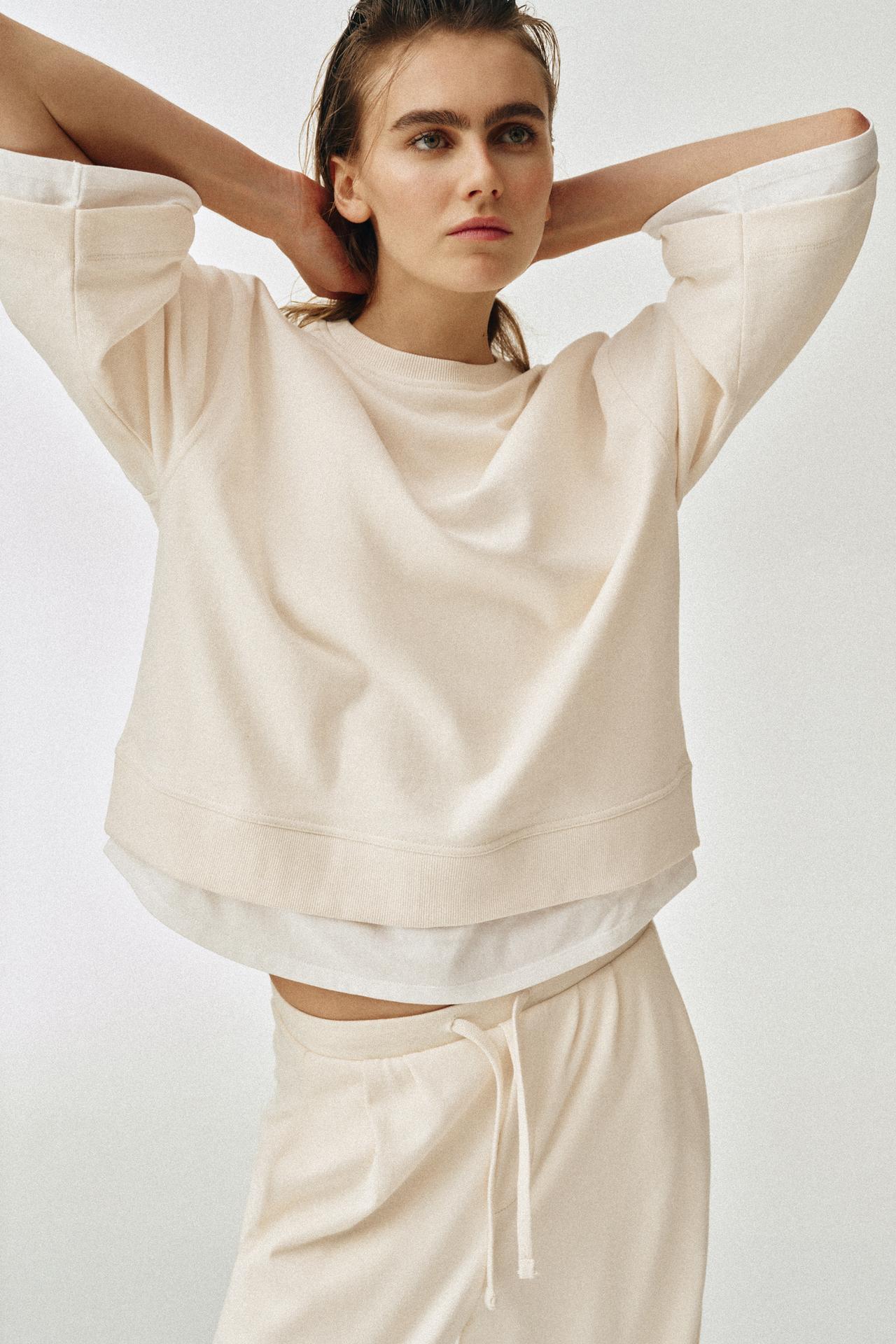 Свитшот CONTRAST + BALLOON TROUSERS, с длинным рукавом