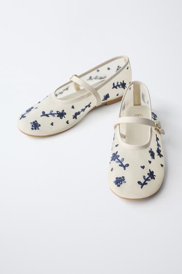 BALLERINES BRODÉES - Blanc de Zara - Image 2