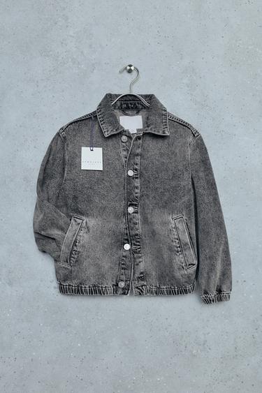 STORIESZ - WASHED EFFECT DENIM JACKET — Gray 1