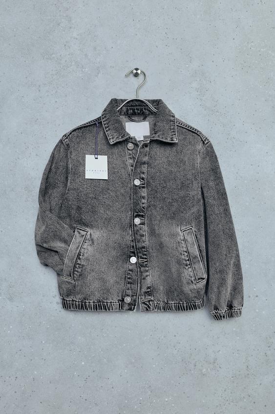STORIESZ - WASHED EFFECT DENIM JACKET - Grey de Zara - Imagen 0