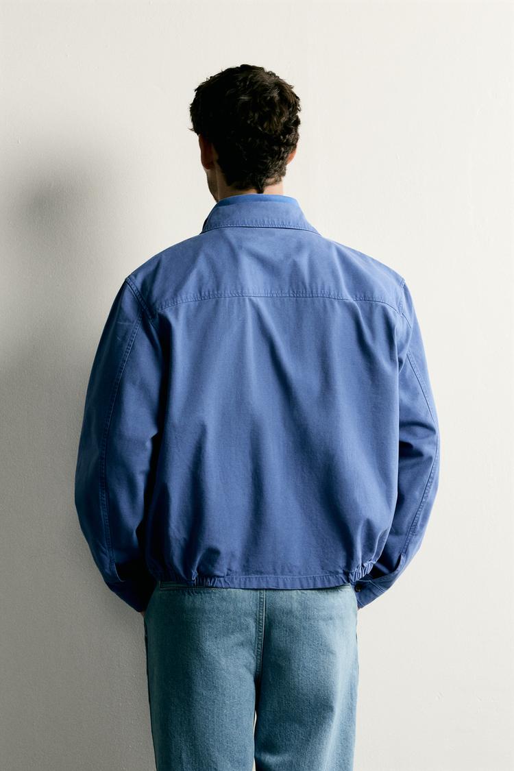 Chaqueta de algodón lavado de corte regular 3