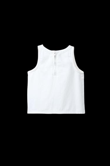 ÄRMELLOSES TOP MIT REIßVERSCHLUSS - Weiß von Zara